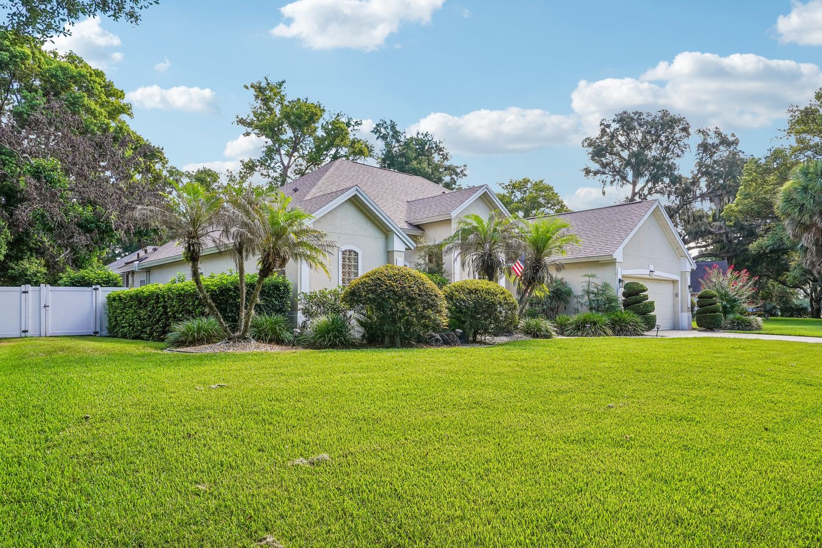 Side elevation and yard