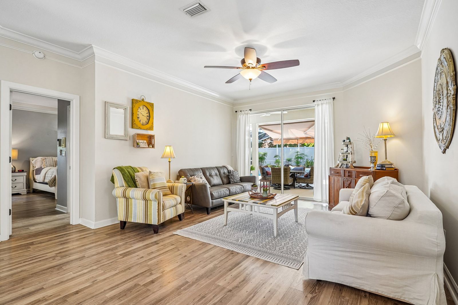 Living room and lanai