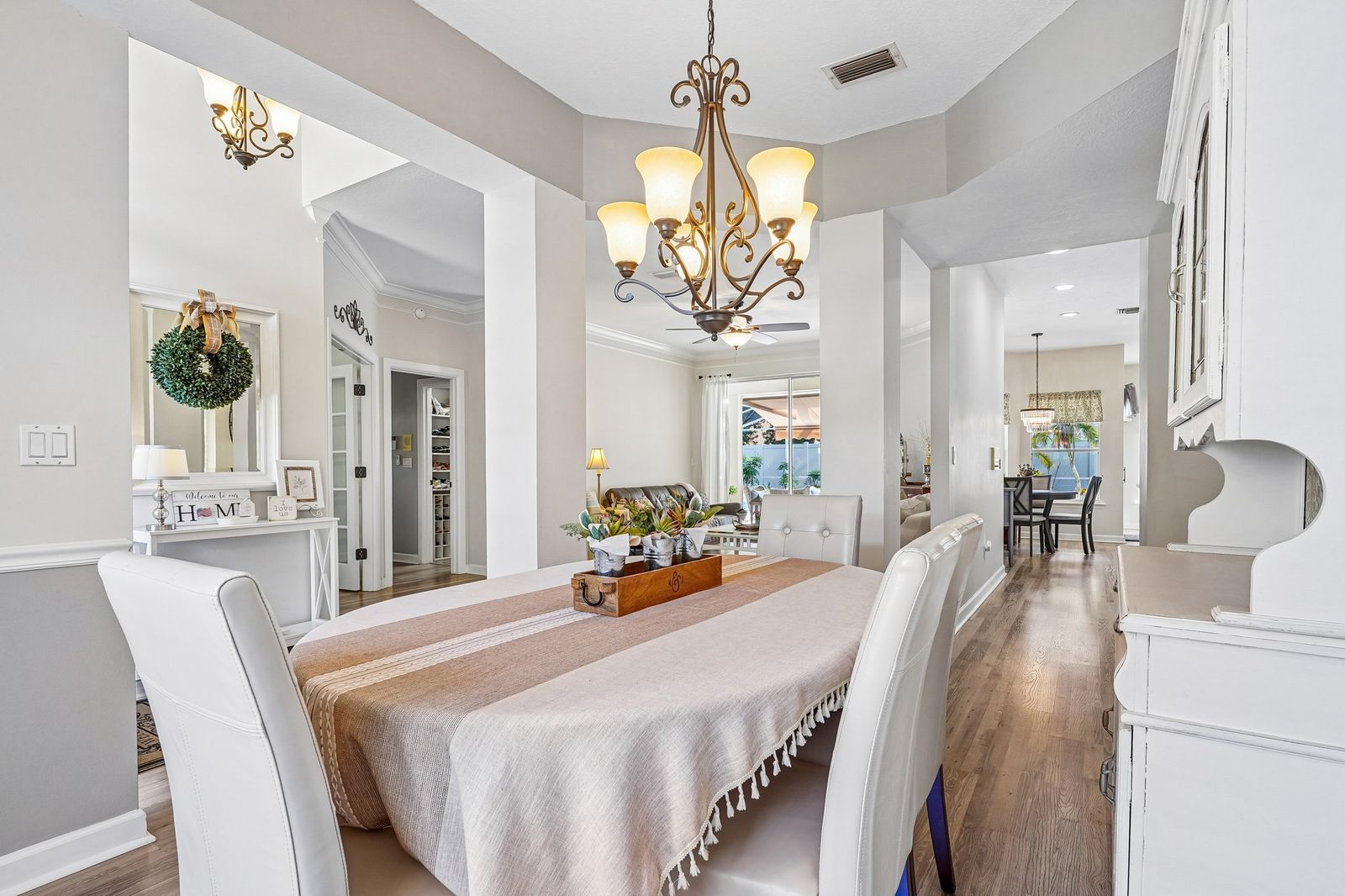 Dining and adjoining rooms