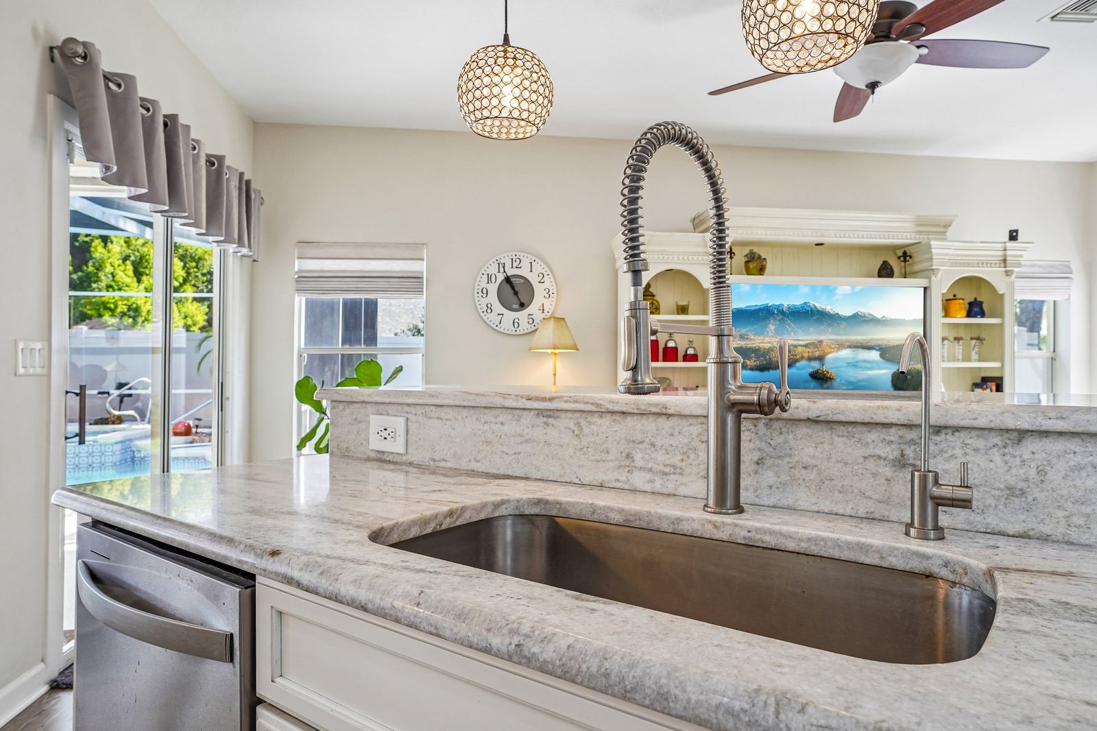Sink, fixtures and kitchen details