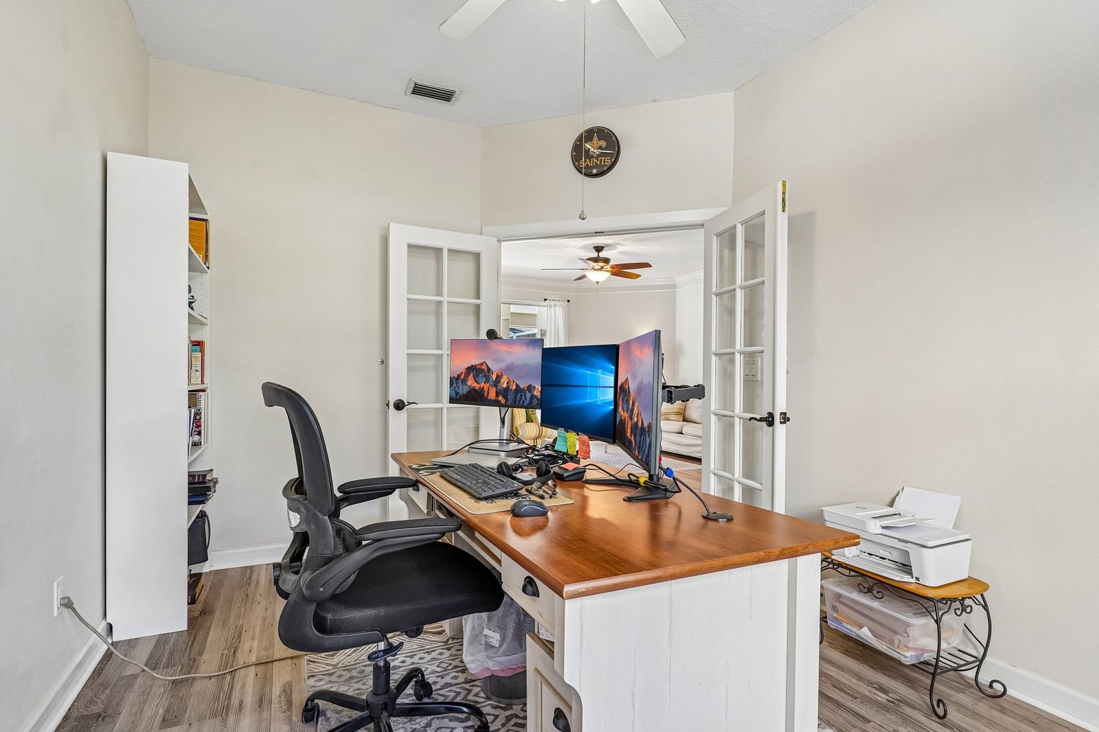 Office looking toward living area