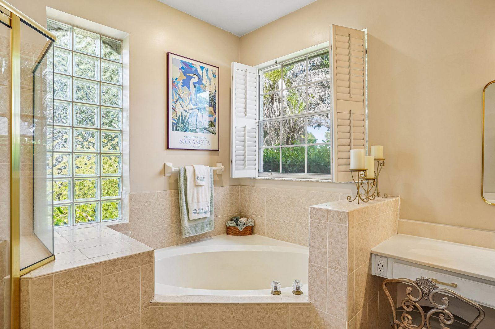 Primary bathroom bathing area