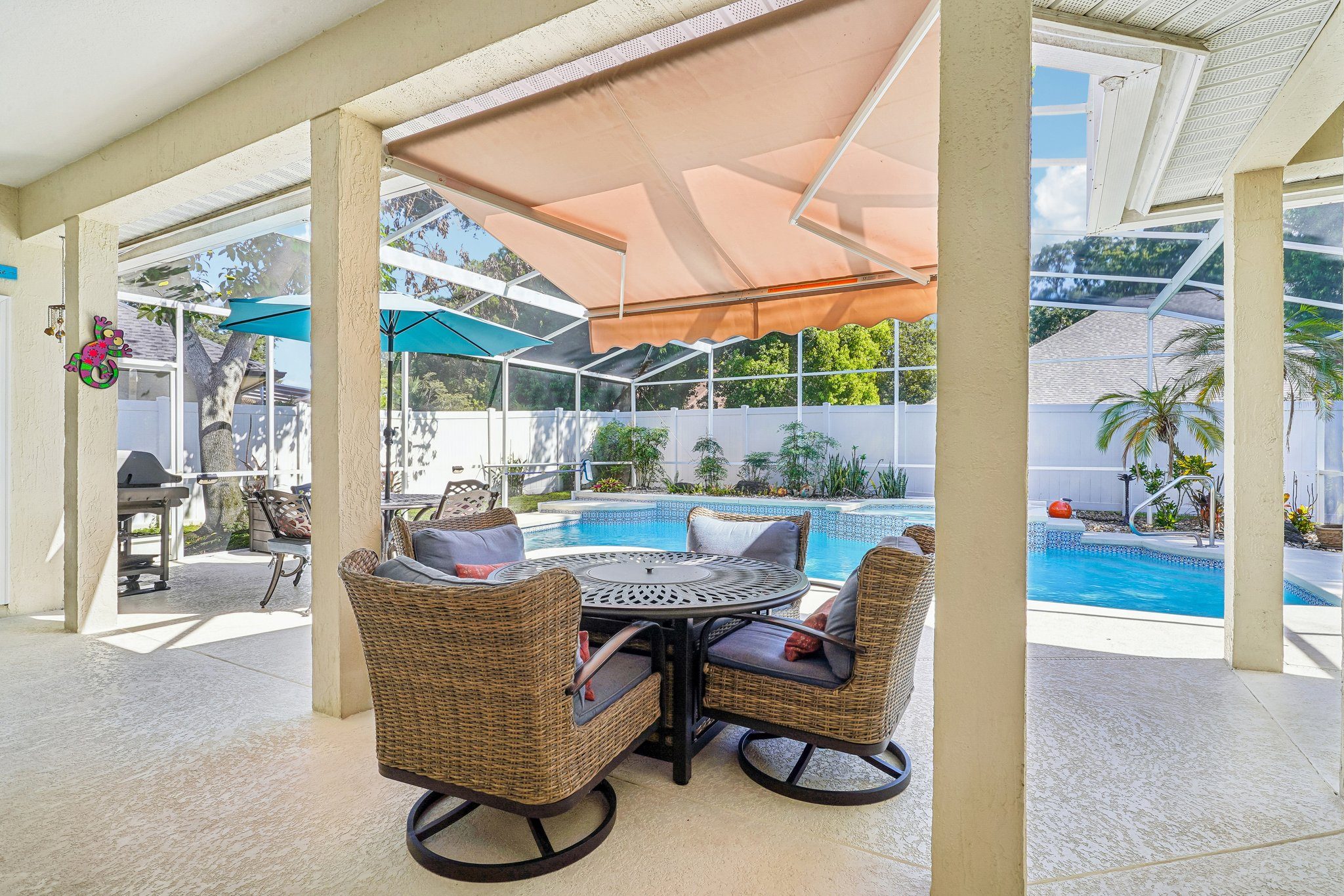Covered outdoor gathering area